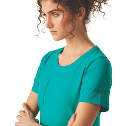 Regatta Ada Short Sleeve Womens Cotton Stretch T-Shirt Wilderness Green Size 16