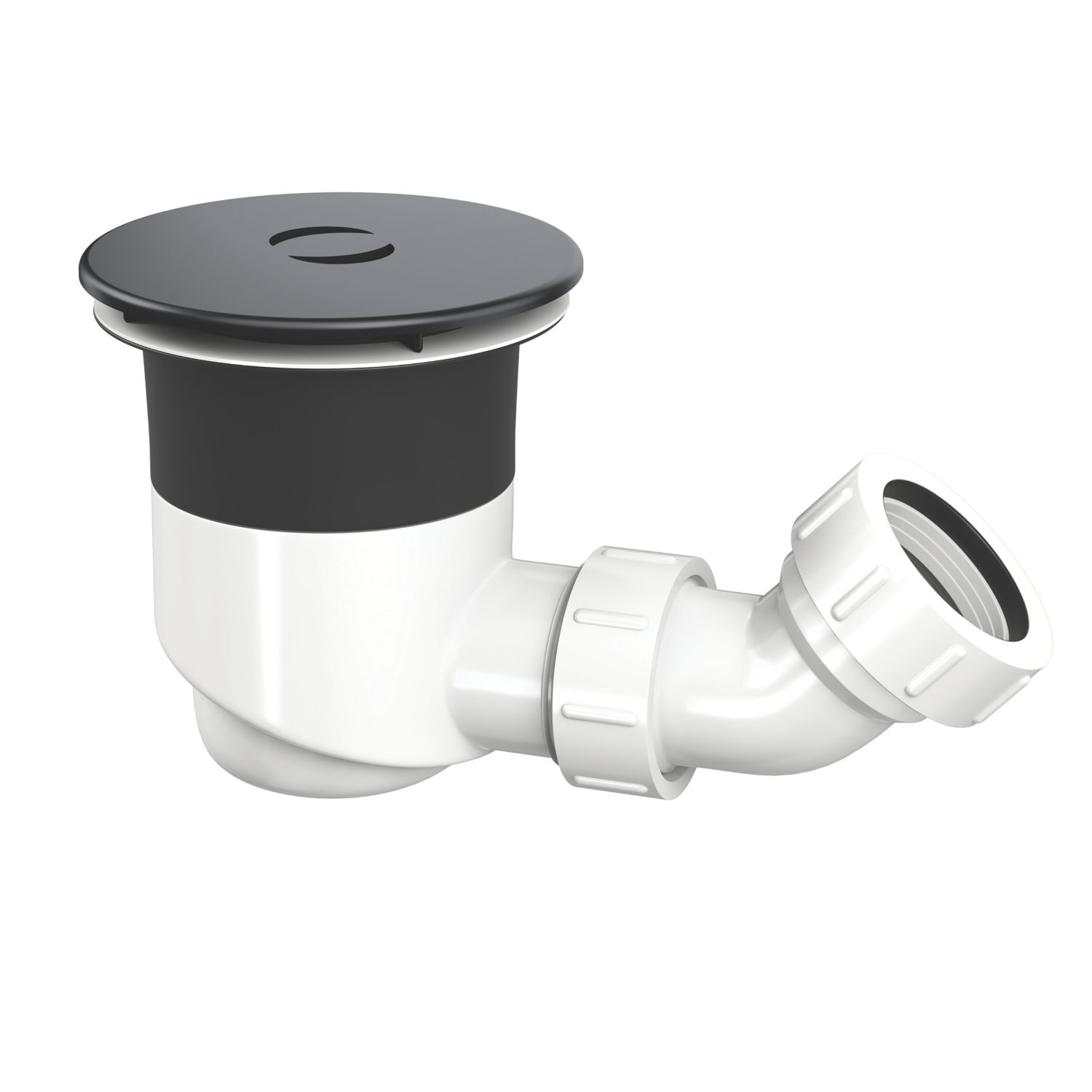 Top-Fix Shower Waste Matt Black 90mm (786VN)