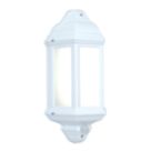 Saxby Halbury Outdoor LED Wall Light With PIR Sensor Matt White 7W 500lm