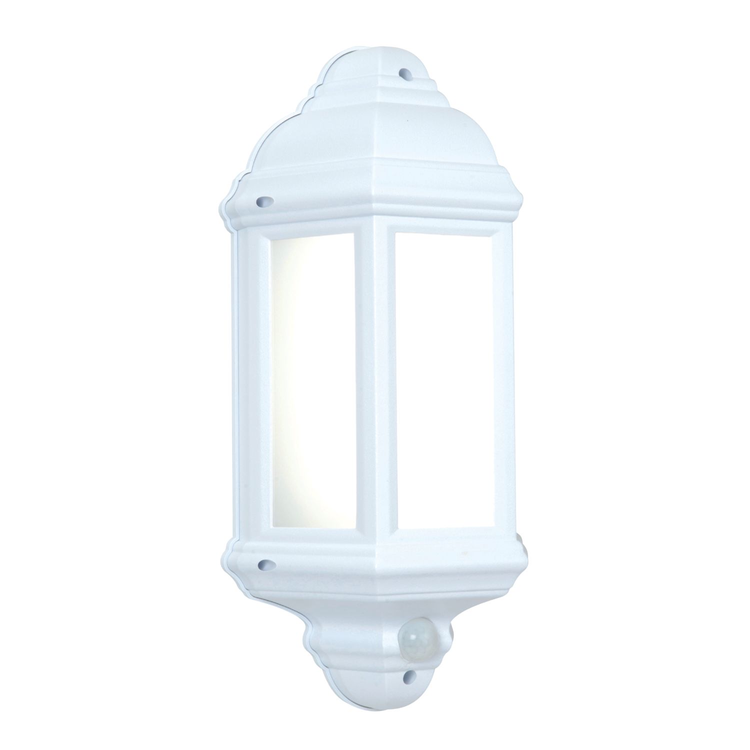 Saxby Halbury Outdoor LED Wall Light With PIR Sensor Matt White 7W 500lm (786VX)
