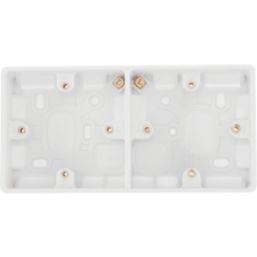 British General  2-Gang Surface Pattress  Electrical Mounting Box 37mm