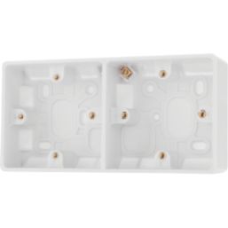 British General  2-Gang Surface Pattress  Electrical Mounting Box 37mm