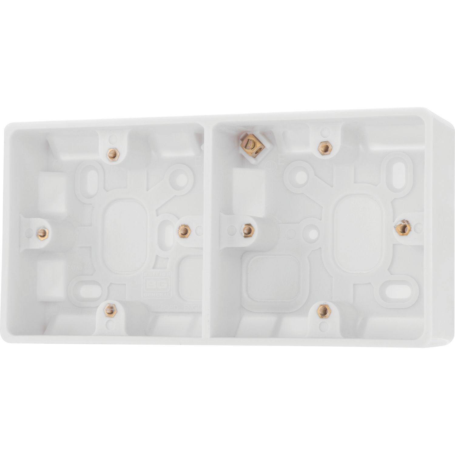 British General 2-Gang Surface Pattress Electrical Mounting Box 37mm (786XG)