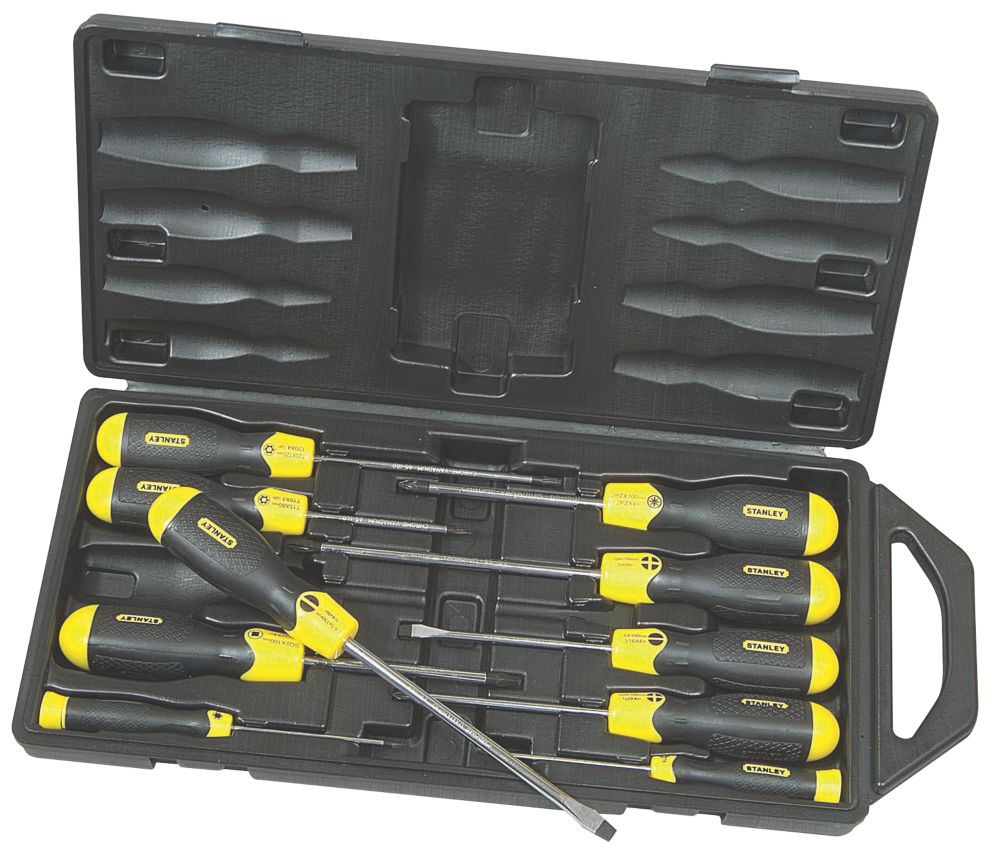 Stanley Mixed Screwdriver Set 10 Pcs Screwfix