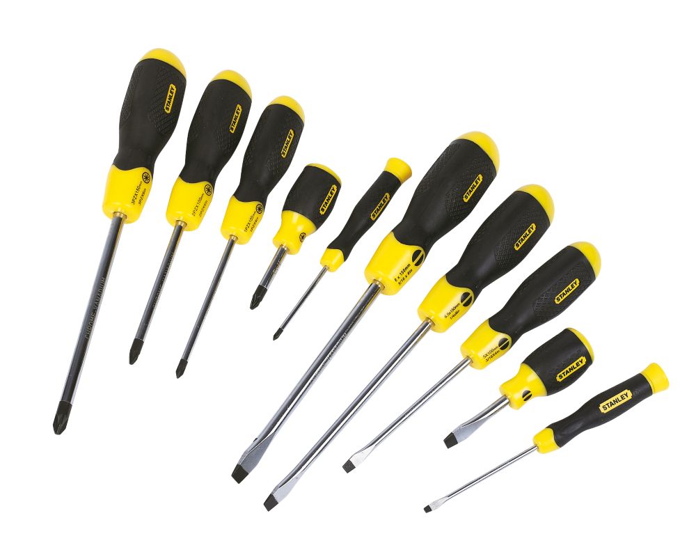 Stanley Mixed Screwdriver Set 10 Pcs - Screwfix