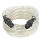 Reinforced Suction Hose with Filter Clear 7m x 1"