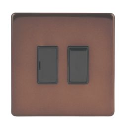 Varilight  13A Switched Fused Spur  Mocha with Black Inserts