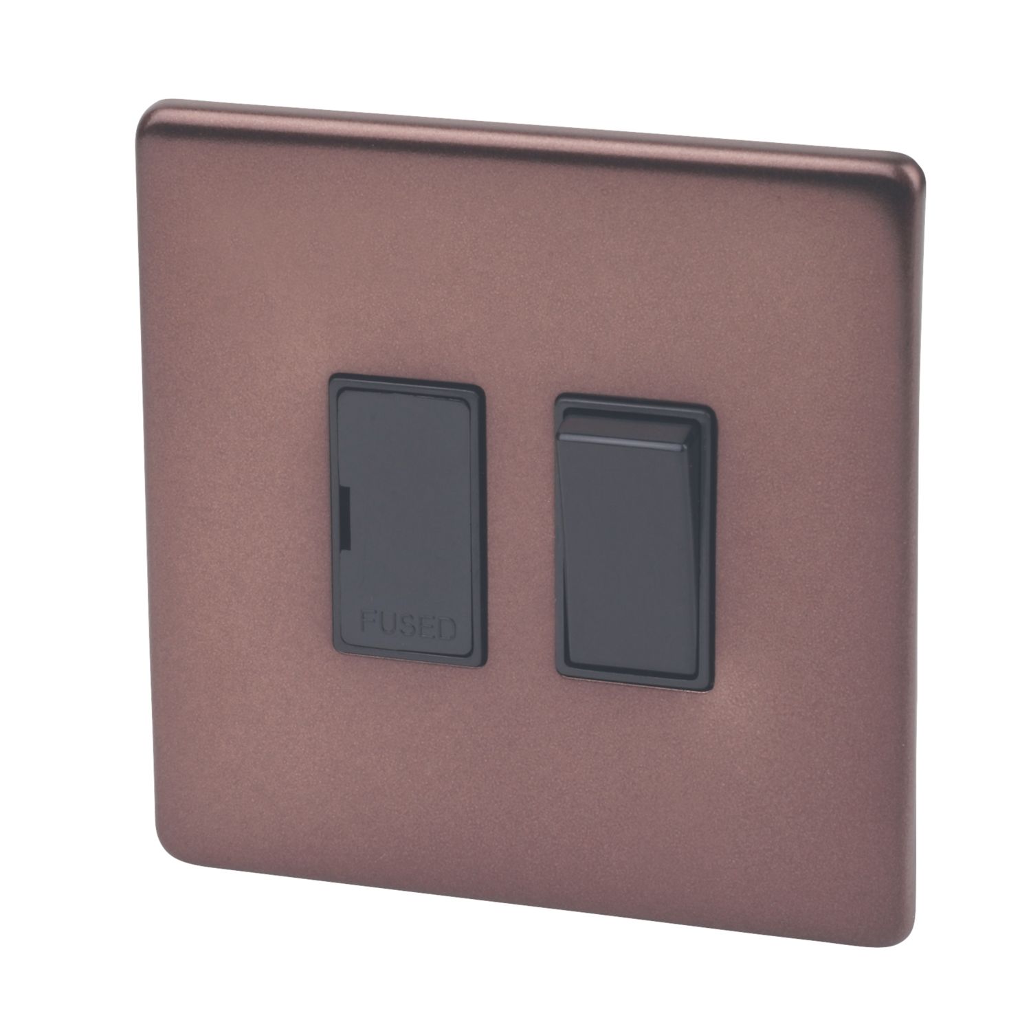 Varilight 13A Switched Fused Spur Mocha with Black Inserts (78772)