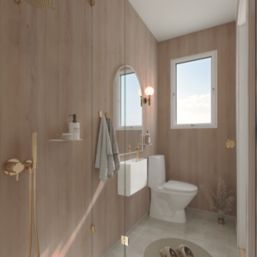 Fibo Signature Wet Wall Panelling Silk  Oak Nature 2400mm x 600mm x 10.2mm