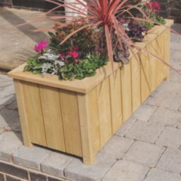Rowlinson Heritage Rectangular Planter Natural 43cm x 103cm x 42cm