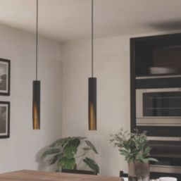 Eglo Barbotto LED Pendant Light Black/Gold 4.5W 345lm