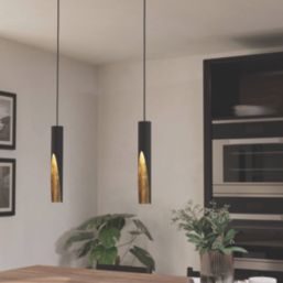 Eglo Barbotto LED Pendant Light Black/Gold 4.5W 345lm