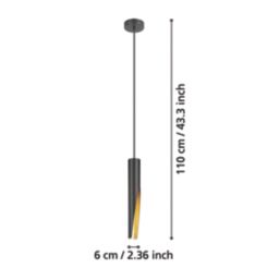 Eglo Barbotto LED Pendant Light Black/Gold 4.5W 345lm