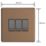 Varilight  10A 3-Gang 2-Way Light Switch  Brushed Bronze