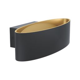 Eglo Maccacari LED Wall Light Black & Gold 10W 1300lm