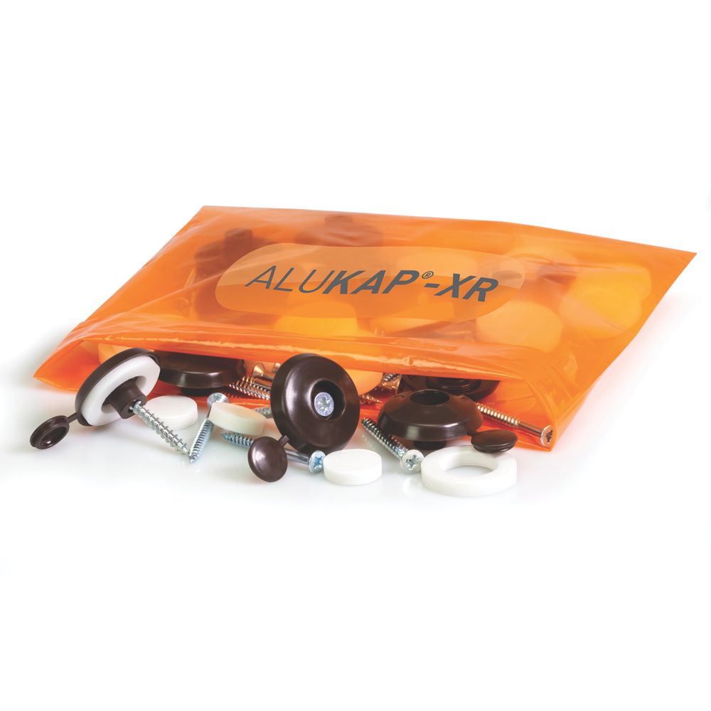 ALUKAP-XR  Polycarbonate Fixings Brown 55mm x 40mm 50 Pack