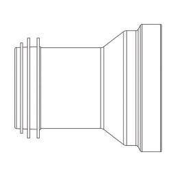 Flomasta  Rigid Straight Pan Connector White 147mm