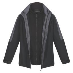 Regatta Defender III  3-in-1 Waterproof Jacket Black/Seal Grey 2X Large 56" Chest