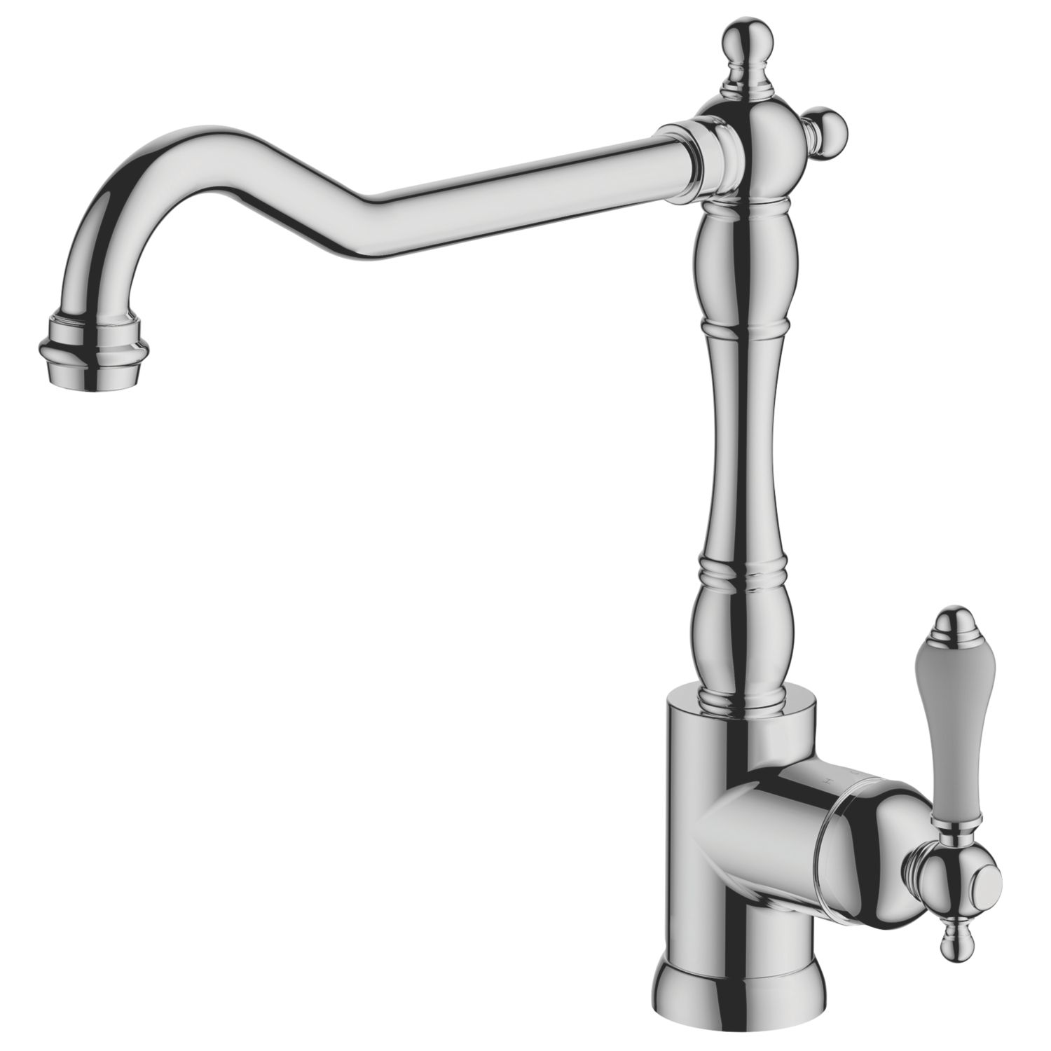 Swirl Traditional Monobloc Kitchen Mixer Tap Chrome (787PG)