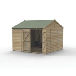 Forest Beckwood 9' 6" x 10' (Nominal) Reverse Apex Shiplap Timber Shed with Assembly