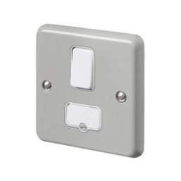 MK Contoura 13A Switched Fused Spur  Grey with Colour-Matched Inserts