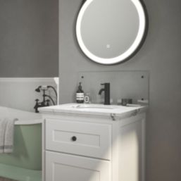 Splashback  Glass Bathroom Splashback Clear Black 250mm x 600mm x 4mm