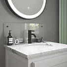 Splashback  Glass Bathroom Splashback Clear Black 600mm x 250mm x 4mm