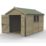 Forest Timberdale 8' 6" x 12' (Nominal) Apex Tongue & Groove Timber Shed with Base