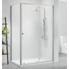 Triton Neo Six  Framed Rectangular Sliding Door Shower Enclosure  Chrome  1100mm x 800mm x 1850mm