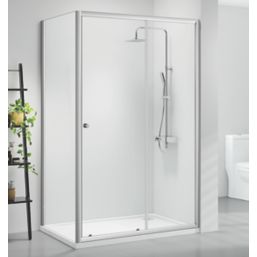 Triton Neo Six  Framed Rectangular Sliding Door Shower Enclosure  Chrome  1100mm x 800mm x 1850mm