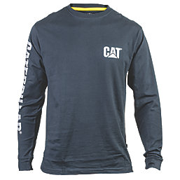 CAT Trademark Banner Long Sleeve T-Shirt Dark Marine XX Large 50-52" Chest
