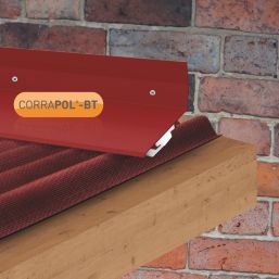 Corrapol-BT Rock n Lock Aluminium Wall Top Flashing Red 165 x 90mm x 2m
