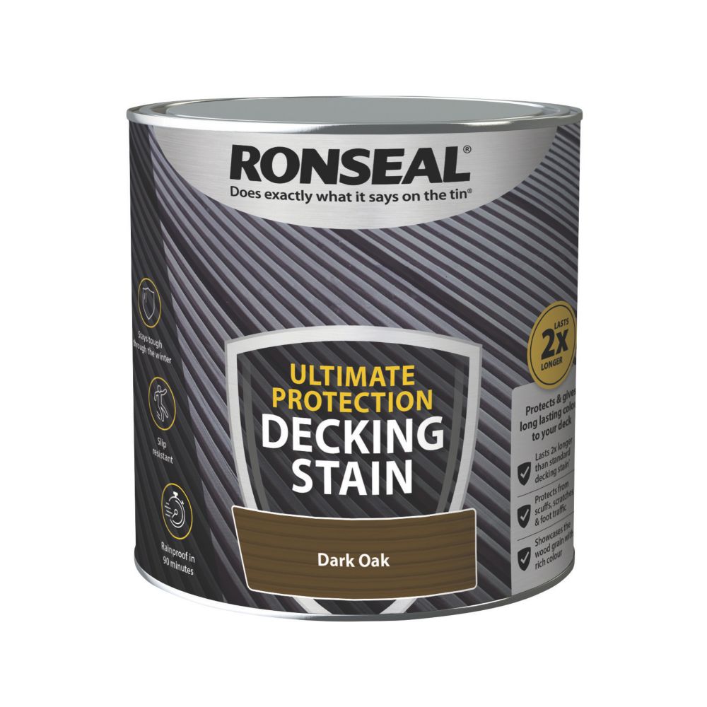Ronseal Ultimate Protection 2.5Ltr Dark Oak Anti Slip Decking Stain