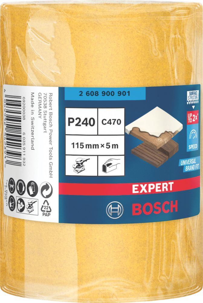 Bosch Expert C470 240 Grit Multi Material Sanding Roll 5m x 115mm