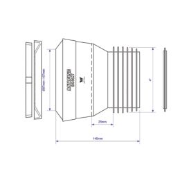 McAlpine  Rigid Straight WC Pan Connector White 130mm