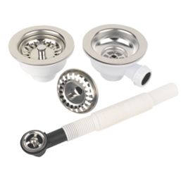 Essentials Stainless Steel Strainer Waste 1 1/2 & 2 Bowl  90mm