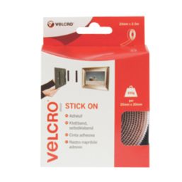 Velcro Brand  White Stick-On Tape 2.5m x 20mm
