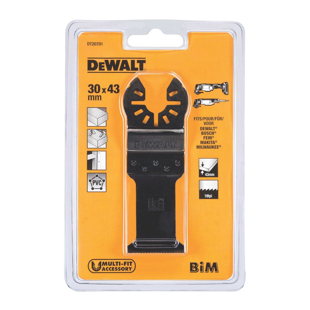 Lame Multi-outils DeWalt DT20701-QZ Pour Bois Et Clous - Bi-métal, 43 Mm De Coupe, Changement Rapide - 2