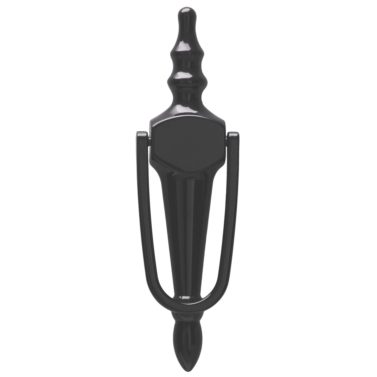 Fab & Fix Classic Slim Door Knocker Black 55mm x 200mm (7889P)