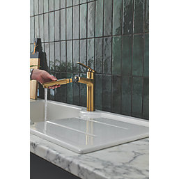 Clearwater Levant LEV20BB Single Lever Tap with Pull-Out Brushed Brass PVD