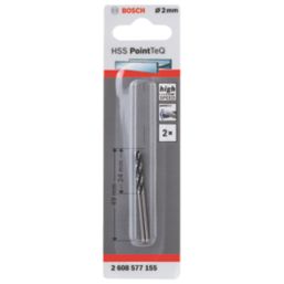 Bosch PointTeQ Straight Shank Metal Drill Bit 2mm x 49mm 2 Pack