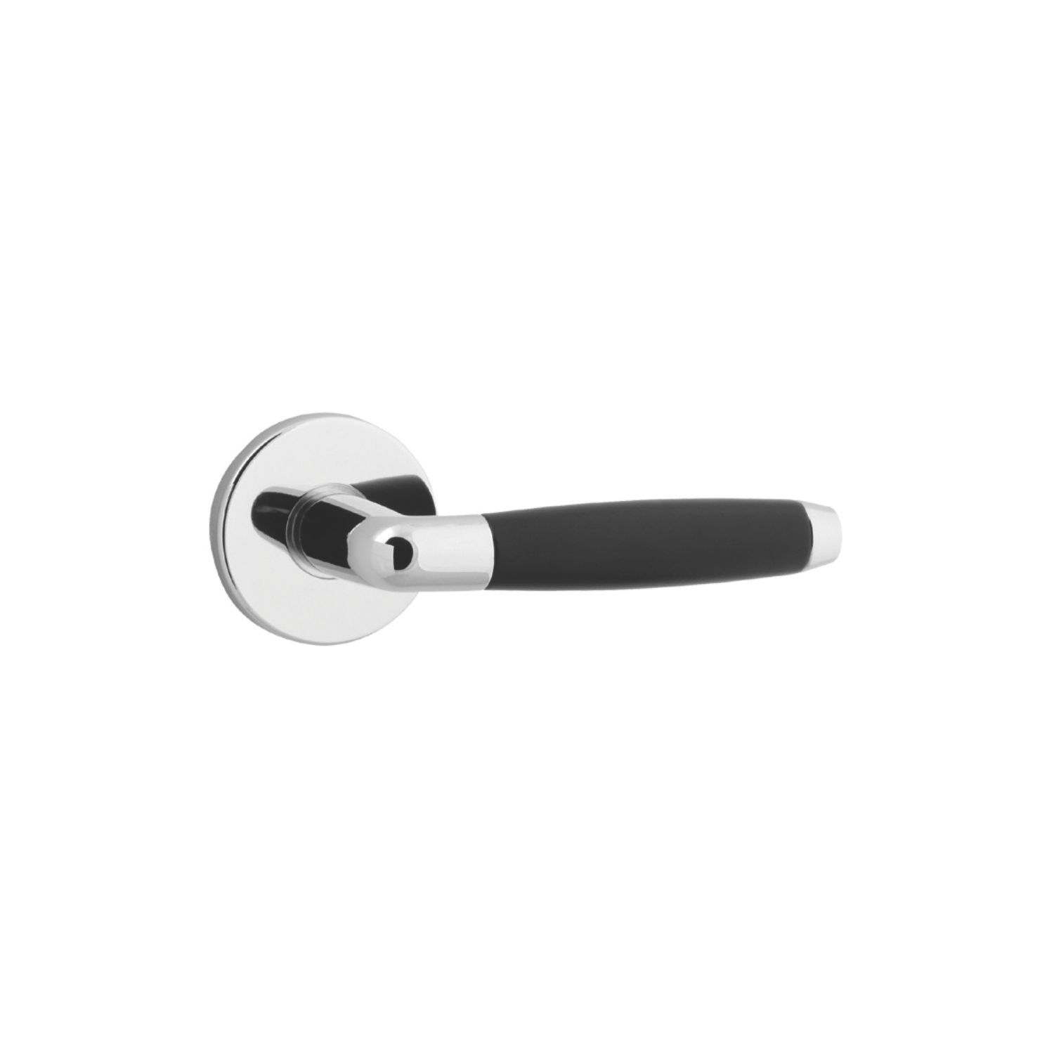Urfic Cambridge Fire Rated Lever on Rose Door Handles Pair Black Nickel (788JA)