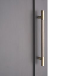Elite Knobs & Handles Kensington Knurled T Bar Handle Antique Brass 213mm