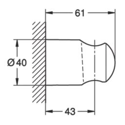 Grohe Vitalio Universal 279582430 Shower Wall Holder Matt Black 61mm