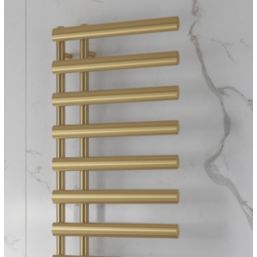 Reina 1140mm x 500mm 1095BTU Brass Flat Designer Towel Radiator