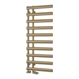 Reina 1140mm x 500mm 1095BTU Brass Flat Designer Towel Radiator