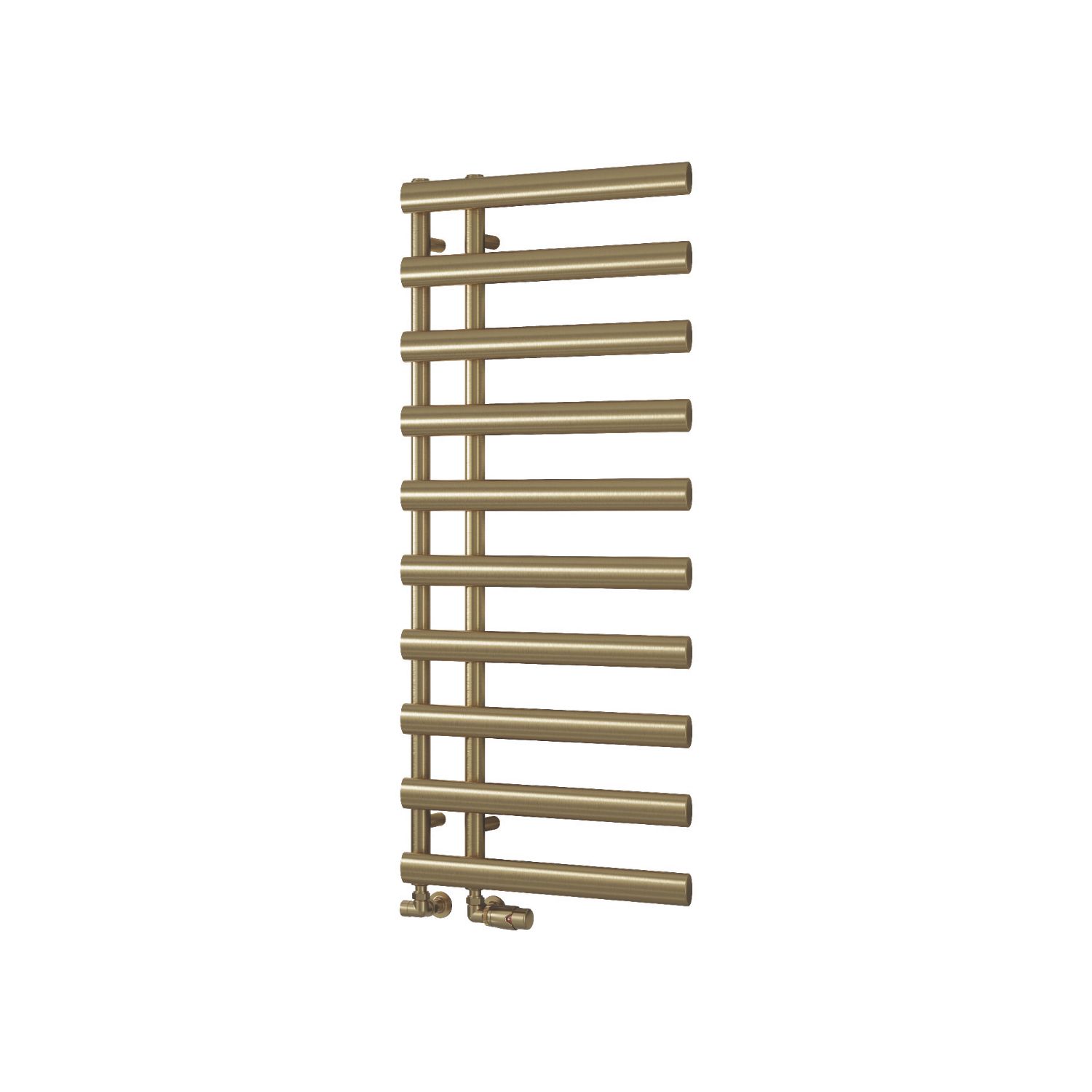 Reina 1140mm x 500mm 1095BTU Brass Flat Designer Towel Radiator (788LH)