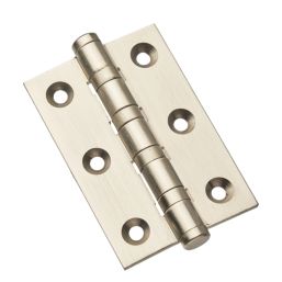 Smith & Locke Satin Nickel  Ball Bearing Hinges 76mm x 50.8mm 2 Pack