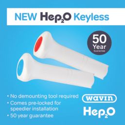 Hep2O  Plastic Push-Fit Keyless Blanking Pegs 10mm 2 Pack