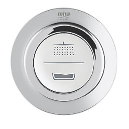 Mira Mode Dual Gravity-Pumped Rear-Fed Chrome Thermostatic Digital Bath/Shower Mixer